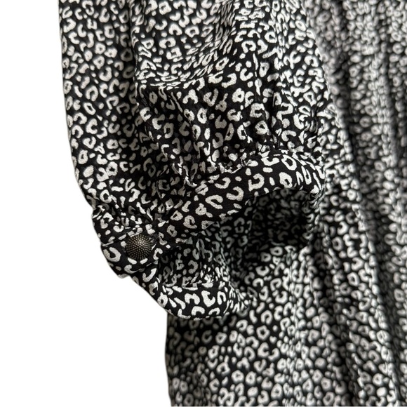 Anthropologie 3X Leopard Print Wrap Long Sleeve Mini Dress - Picture 9 of 12